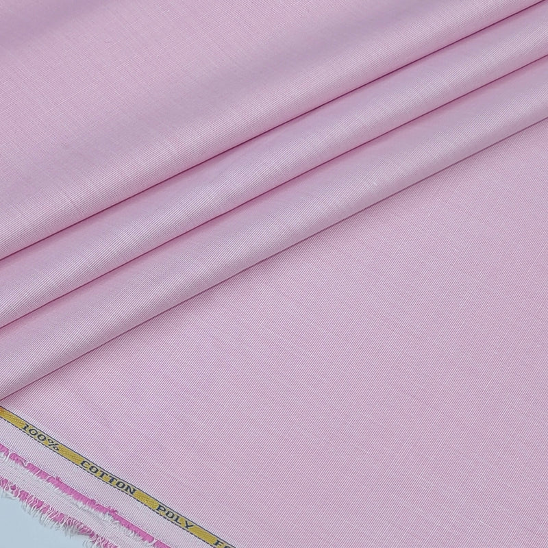 Shirt Fabric ManTire Poly Cotton Wrinkle Free Fill a Fill Colour Salmon Pink