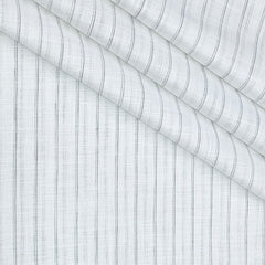 Shirt Fabric ManTire Poly Cotton Wrinkle Free Linen Look Broad Lining Colour White