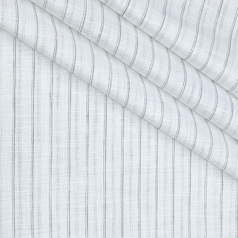 Shirt Fabric ManTire Poly Cotton Wrinkle Free Linen Look Broad Lining Colour White
