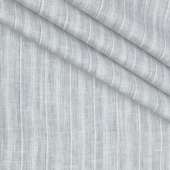 Shirt Fabric ManTire Poly Cotton Wrinkle Free Linen Look Broad Lining Colour Ash White
