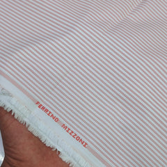 Shirt Fabric Ferrino Mizzoni  Poly Cotton Wrinkle Free Small Lining Colour Blush Red