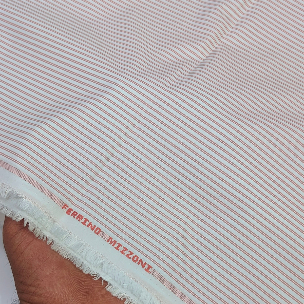 Shirt Fabric Ferrino Mizzoni  Poly Cotton Wrinkle Free Small Lining Colour Blush Red