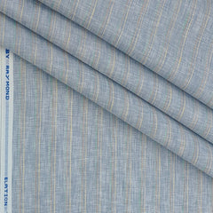 Shirt Fabric Raymond  Poly Cotton Wrinkle Free Broad Lining With Slub Colour Bluish Grey