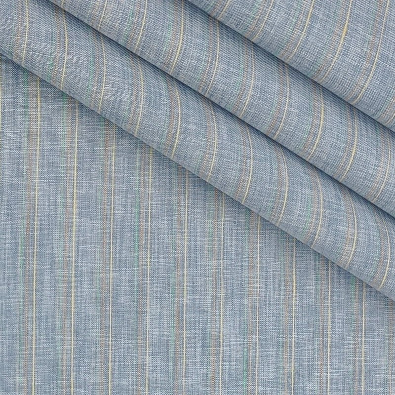 Shirt Fabric Raymond  Poly Cotton Wrinkle Free Broad Lining With Slub Colour Bluish Grey