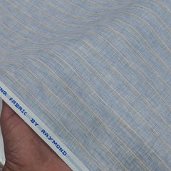Shirt Fabric Raymond  Poly Cotton Wrinkle Free Broad Lining With Slub Colour Bluish Grey
