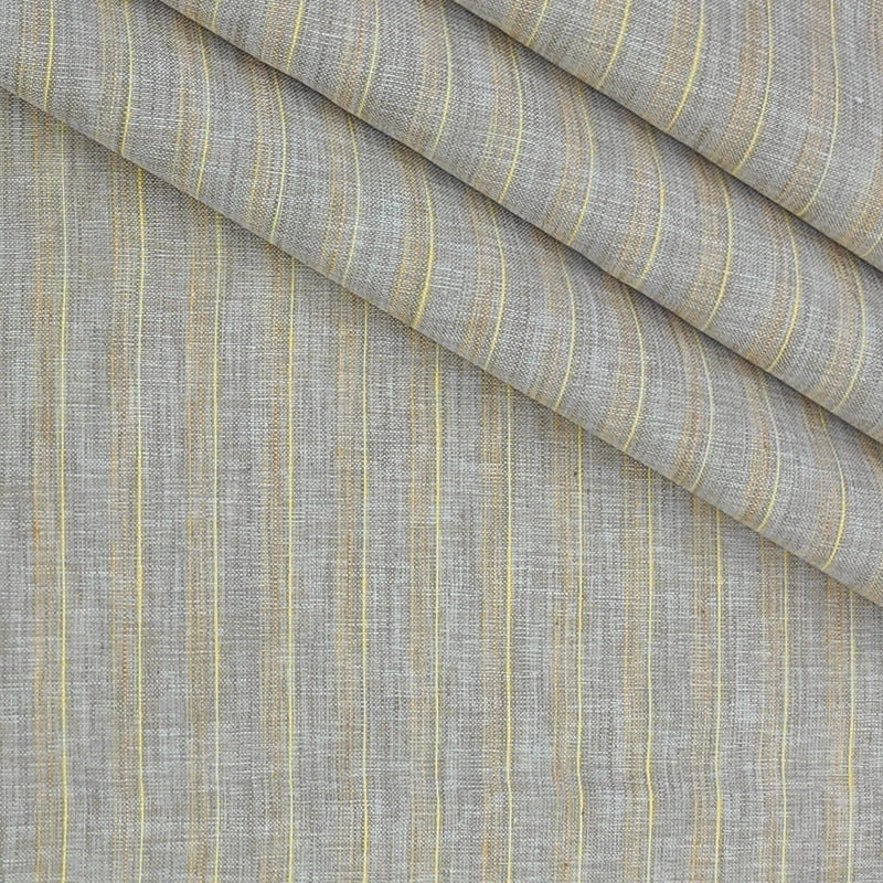 Shirt Fabric Raymond  Poly Cotton Wrinkle Free Broad Lining With Slub Colour Natural Brown