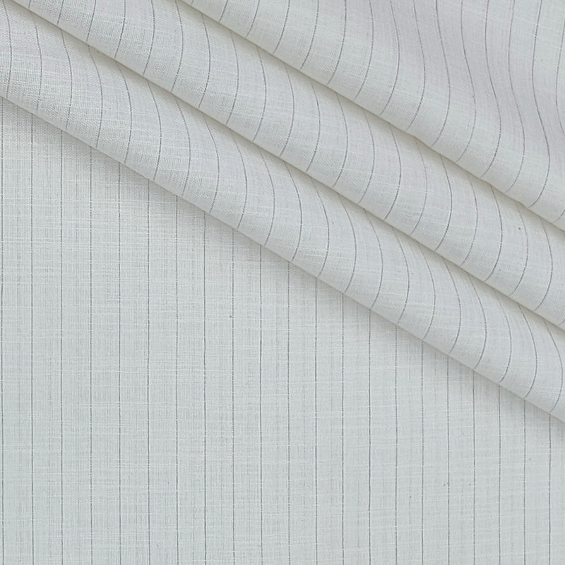 Shirt Fabric Raymond  Poly Cotton Wrinkle Free Lining Colour Ash White