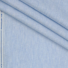 Shirt Fabric Raymond  Poly Cotton Wrinkle Free Broad Lining With Slub Colour Light Blue