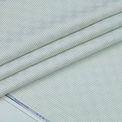 Shirt Fabric Raymond  Poly Cotton Wrinkle Free Jacquard Colour Green N White