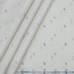 Shirt Fabric Raymond  Poly Cotton Wrinkle Free Dobby With Slub Colour Light Brown