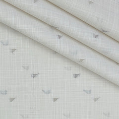 Shirt Fabric Raymond  Poly Cotton Wrinkle Free Dobby With Slub Colour Light Brown