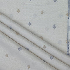 Shirt Fabric Raymond  Poly Cotton Wrinkle Free Jacquard Colour Ash Brown