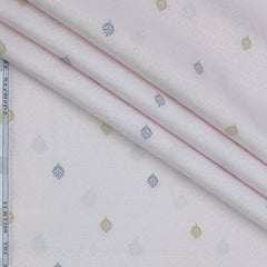 Shirt Fabric Raymond  Poly Cotton Wrinkle Free Jacquard Colour Blush Pink