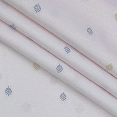 Shirt Fabric Raymond  Poly Cotton Wrinkle Free Jacquard Colour Blush Pink