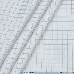 Shirt Fabric Raymond  Poly Cotton Wrinkle Free Check With Jacquard Colour Black N White