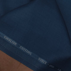 Trouser Fabric Gr Gwalior Poly Viscose Slub Colour Teal Blue