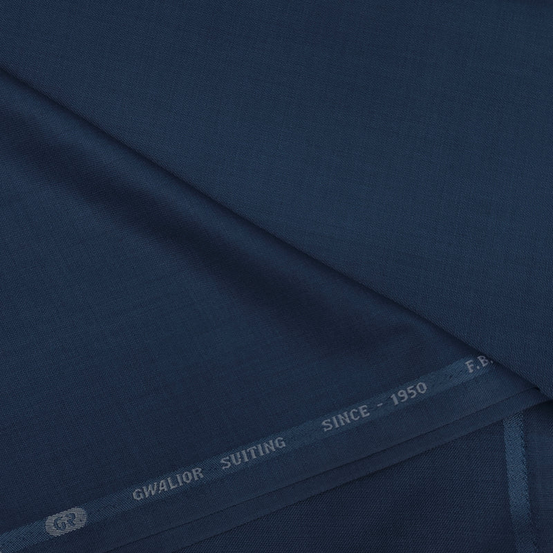 Trouser Fabric Gr Gwalior Poly Viscose Slub Colour Teal Blue