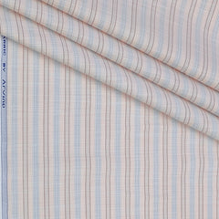 Shirt Fabric Arvind Poly Cotton Wrinkle Free Lining With Slub Colour Light Peach