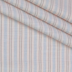 Shirt Fabric Arvind Poly Cotton Wrinkle Free Lining With Slub Colour Light Peach
