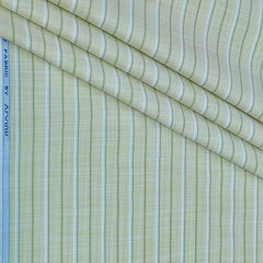 Shirt Fabric Arvind Poly Cotton Wrinkle Free Broad Lining With Slub Colour Dull Green