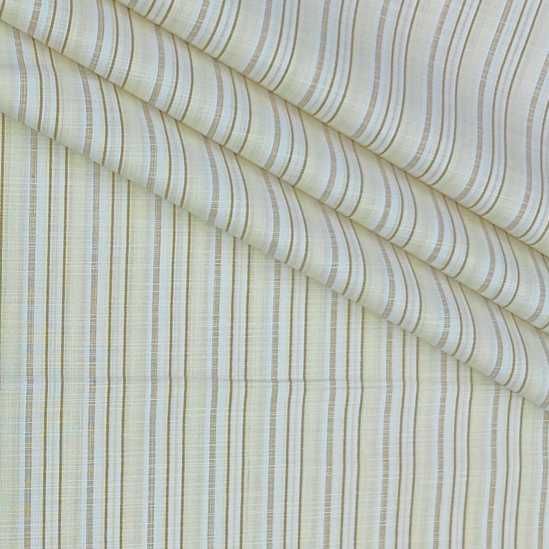 Shirt Fabric Arvind Poly Cotton Wrinkle Free Broad Lining With Slub Colour Ash Brown