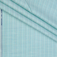 Shirt Fabric Arvind Poly Cotton Wrinkle Free Broad Lining With Slub Colour Mint Green