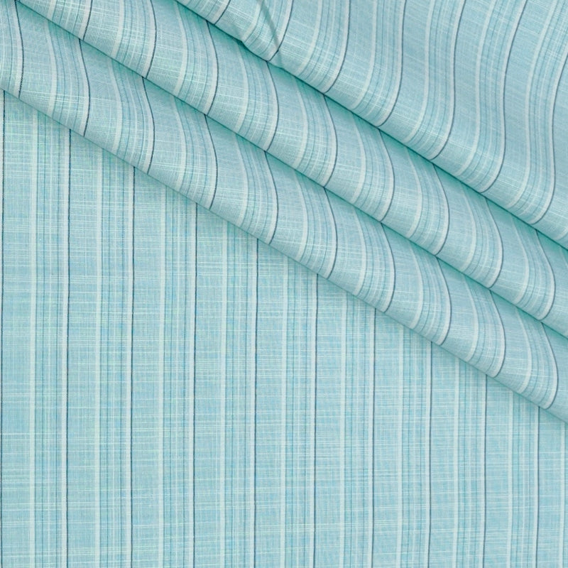 Shirt Fabric Arvind Poly Cotton Wrinkle Free Broad Lining With Slub Colour Mint Green