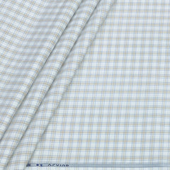 Shirt Fabric Arvind Poly Cotton Wrinkle Free Check Colour Brown N White
