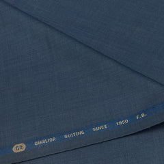 Trouser Fabric Gr Gwalior Poly Viscose Slub Colour Charcoal Agean Blue
