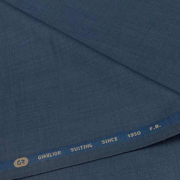 Trouser Fabric Gr Gwalior Poly Viscose Slub Colour Charcoal Agean Blue