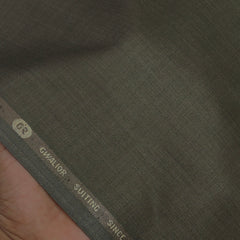 Trouser Fabric Gr Gwalior Poly Viscose Slub Colour Greenish Brown