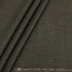Trouser Fabric Gr Gwalior Poly Viscose Slub Colour Greenish Brown