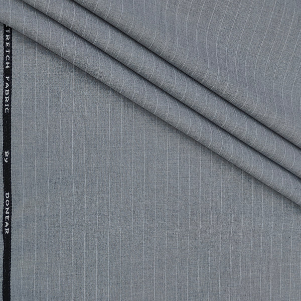 Trouser Fabric Donear 4Way Stretchable Premium Lining Color Silver Grey