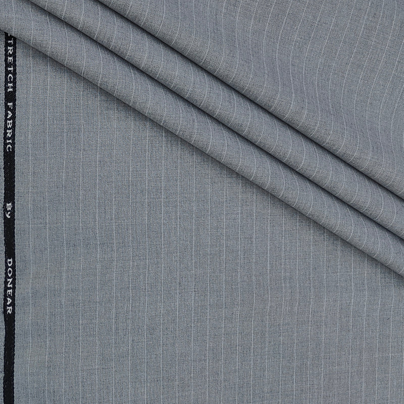 Trouser Fabric Donear 4Way Stretchable Premium Lining Color Silver Grey