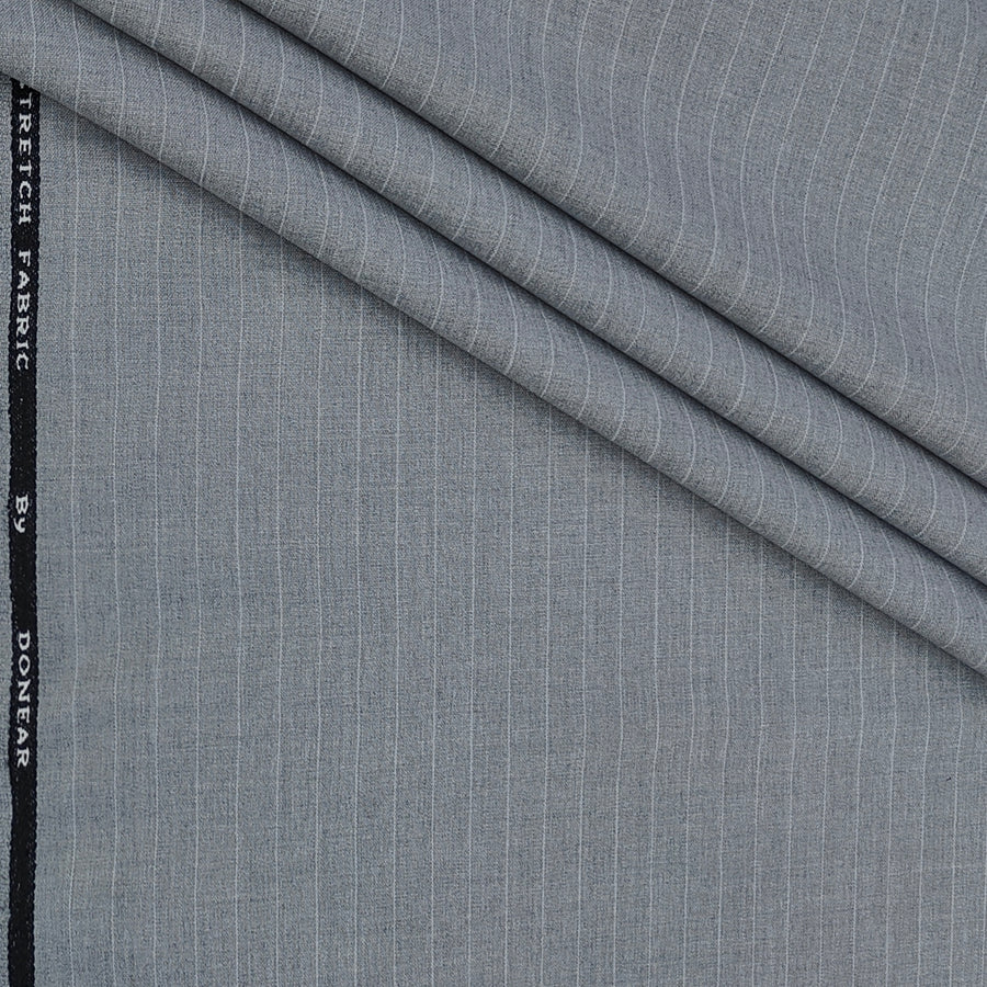 Trouser Fabric Donear 4Way Stretchable Premium Lining Color Silver Grey