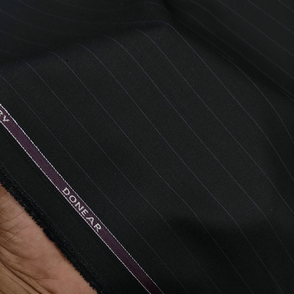 Trouser Fabric Donear Poly Viscose Premium T/R Stretchable Broad Lining Colour Black