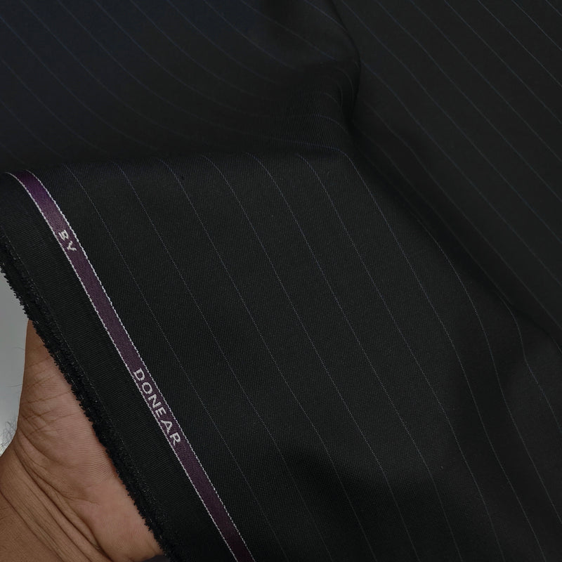 Trouser Fabric Donear Poly Viscose Premium T/R Stretchable Broad Lining Colour Black