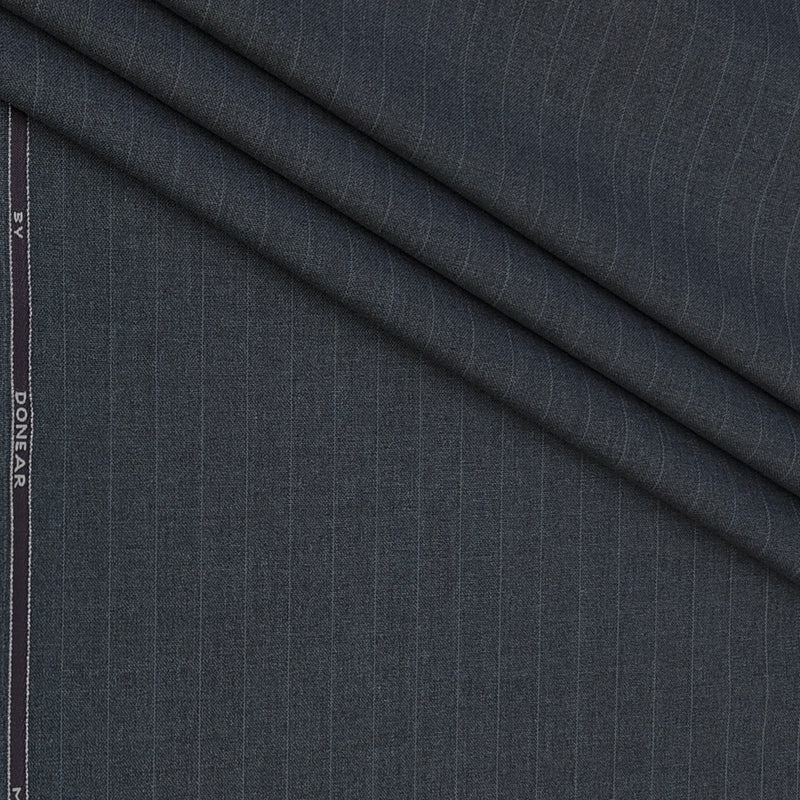 Trouser Fabric Donear Poly Viscose Premium T/R Stretchable Broad Lining Colour Slate Grey