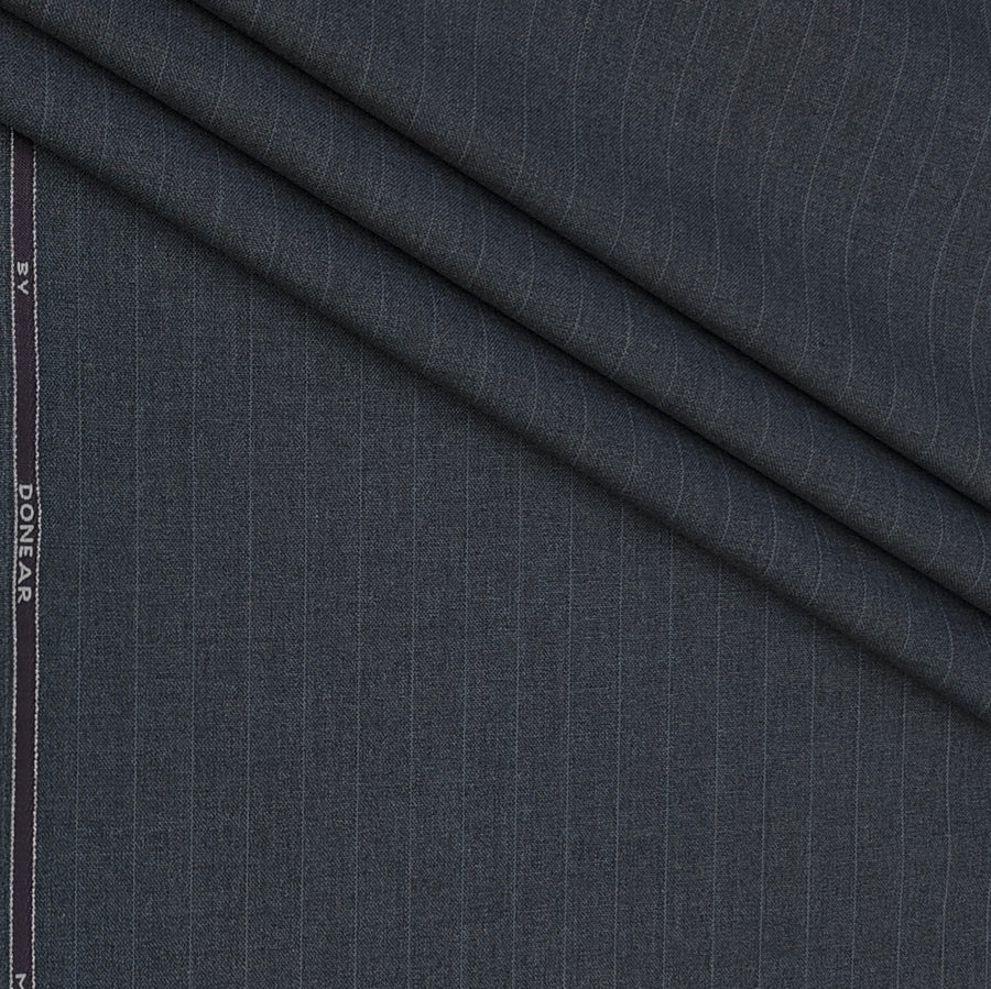 Trouser Fabric Donear Poly Viscose Premium T/R Stretchable Broad Lining Colour Slate Grey