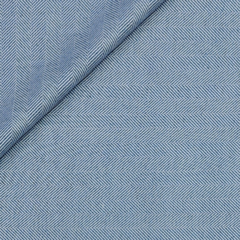Blazer Fabric Reid N Taylor Wool Blended Herrinbone Colour Light Blue