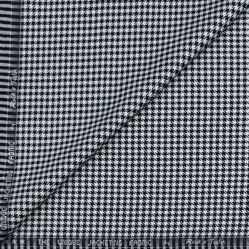 Tweed Blazer Fabric Reid N Taylor Small Check Colour Black N White