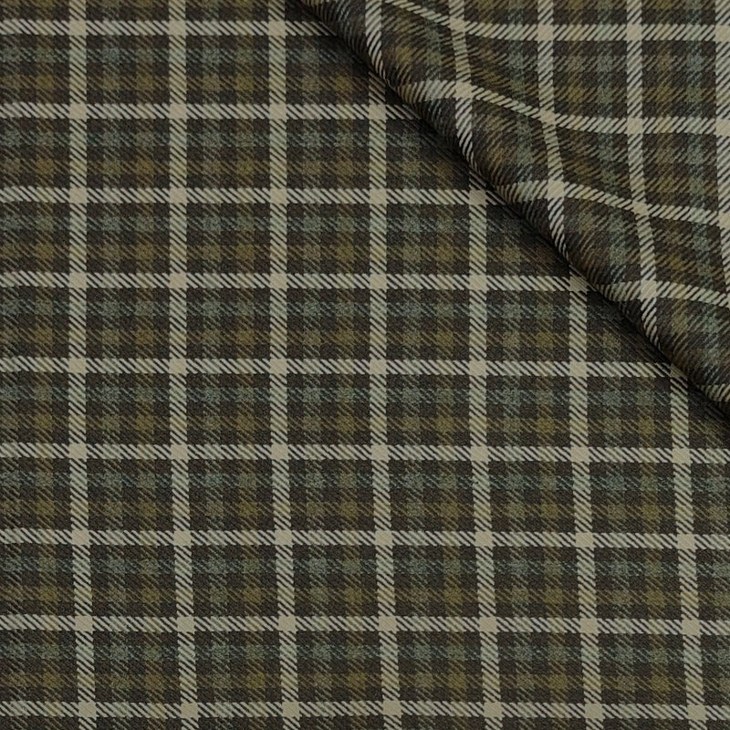 Tweed Blazer Fabric Reid N Taylor Check Colour Greenish Dry Moss Brown