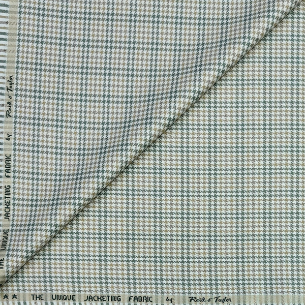 Tweed Blazer Fabric Reid N Taylor Zigzag Colour Green N Brown