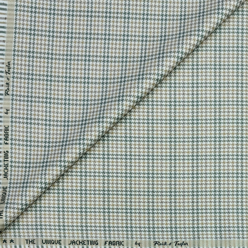 Tweed Blazer Fabric Reid N Taylor Zigzag Colour Green N Brown