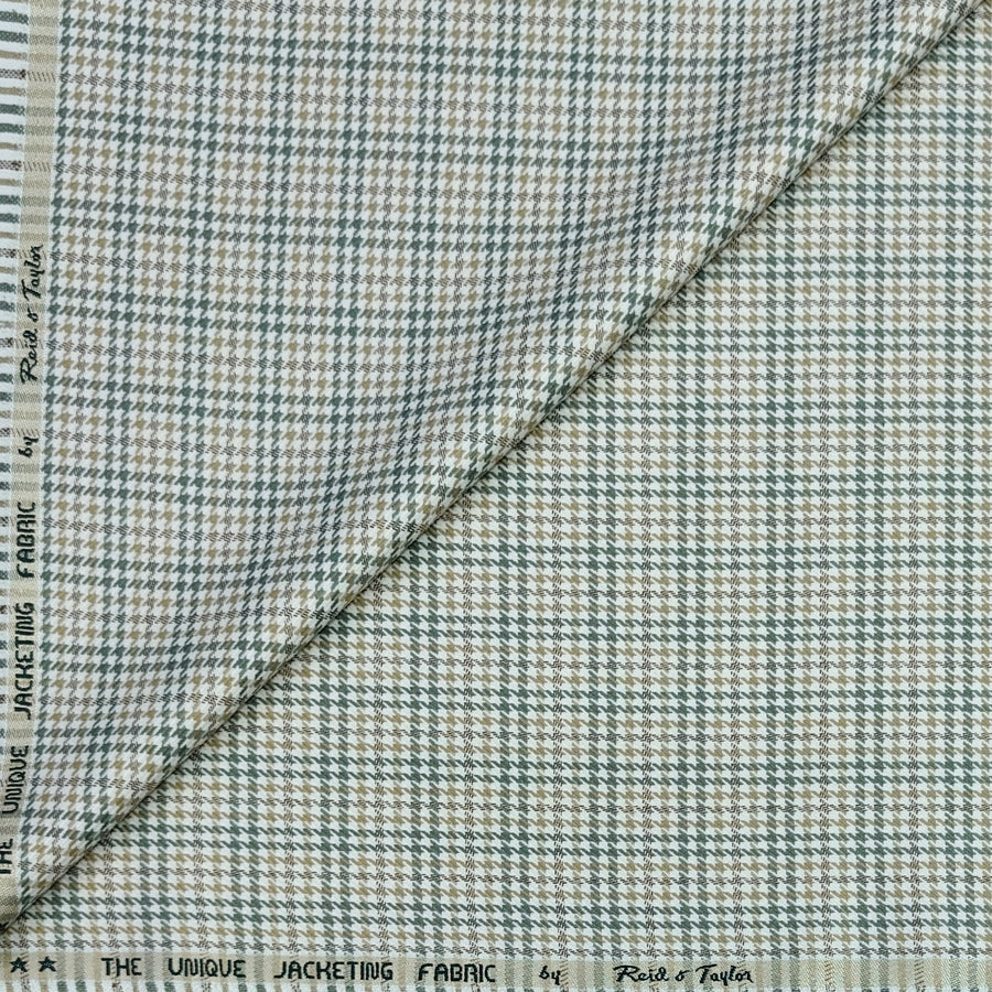 Tweed Blazer Fabric Reid N Taylor Zigzag Colour Green N Brown