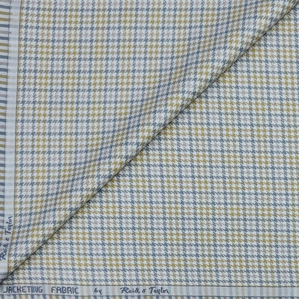 Tweed Blazer Fabric Reid N Taylor Zigzag Colour Olive Gold N Lava Grey