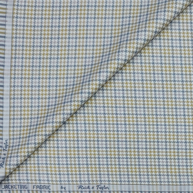Tweed Blazer Fabric Reid N Taylor Zigzag Colour Olive Gold N Lava Grey