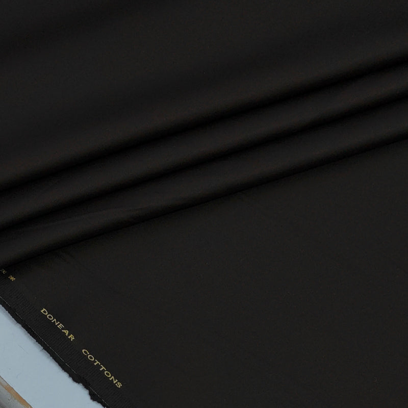 Trouser Fabric Donear Giza Cotton Stretchable Plain Colour Dark Chocolate