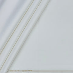 Trouser Fabric Donear Giza Cotton 2Ply Stretchable Plain Colour White