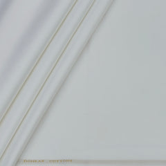 Trouser Fabric Donear Giza Cotton 2Ply Stretchable Plain Colour Off White